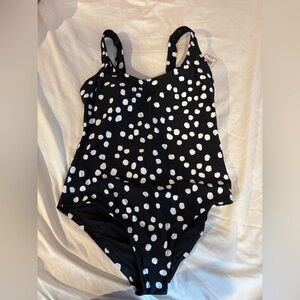 Black and White Polka Dot Swimsuit